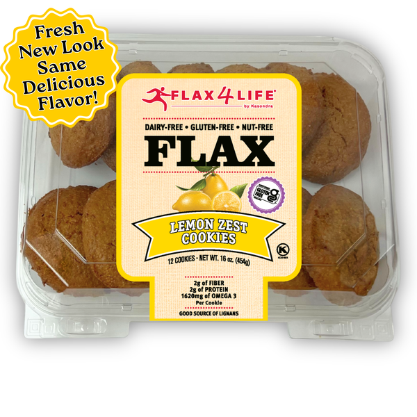 Flax4Life · Lemon Zest Cookies- 12 ct